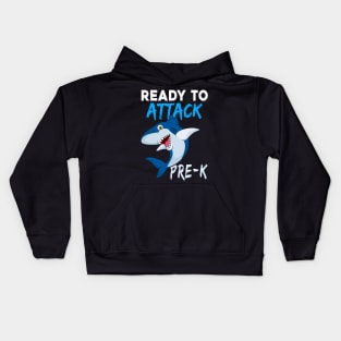 Shark Kids Ready To Attack Pre-k Boys Back To School Kids Hoodie